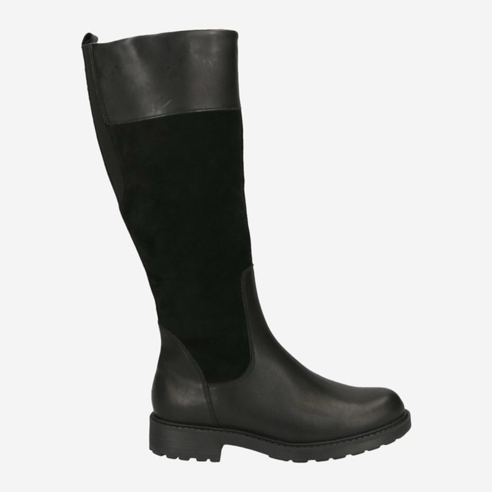 Clarks Women‎ Orinocco Faux Shearling
Black Leather Riding Tall Boots size 6M